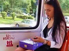 Spy Teens Girl In Tram Romanian